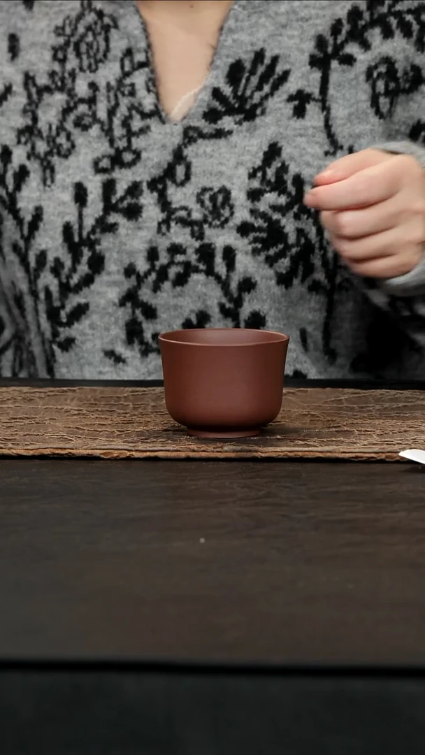 茶壶紫砂紫泥茗香杯10cc
