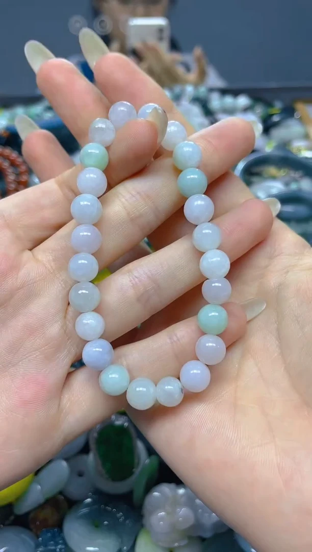 颈饰未镶嵌翡翠7MM/ L /翡翠A货，一件也是批发价