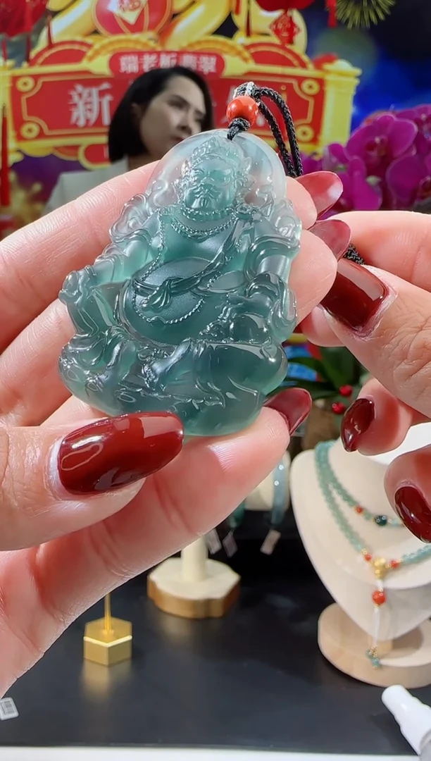 【闪购商品】翡翠吊坠(不含链)未镶嵌黄财神多样性发一