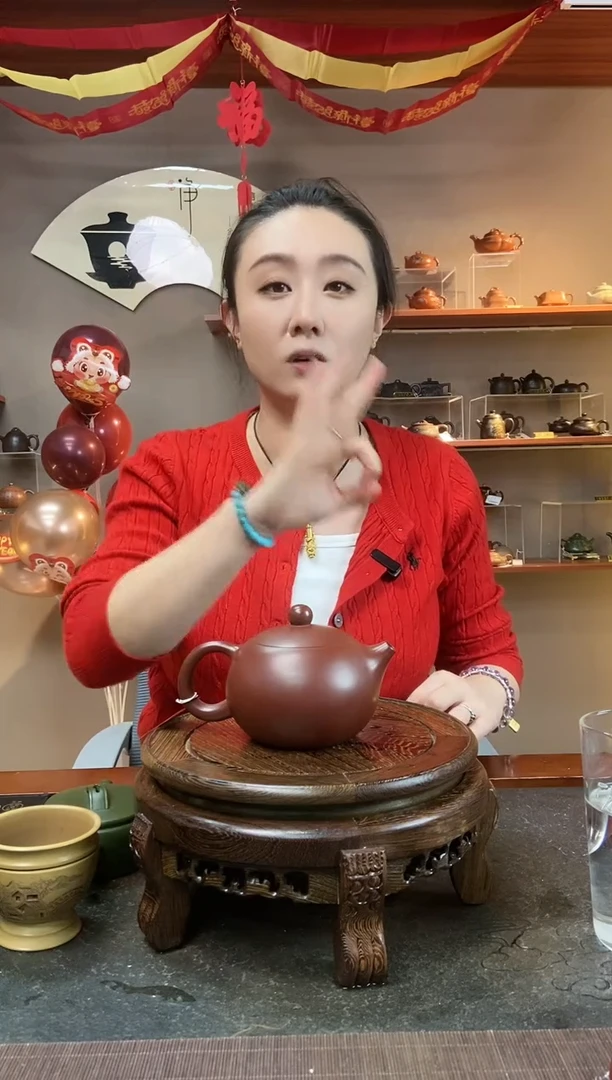 【闪购商品】紫砂茶壶大品卡盖西施 龙血砂