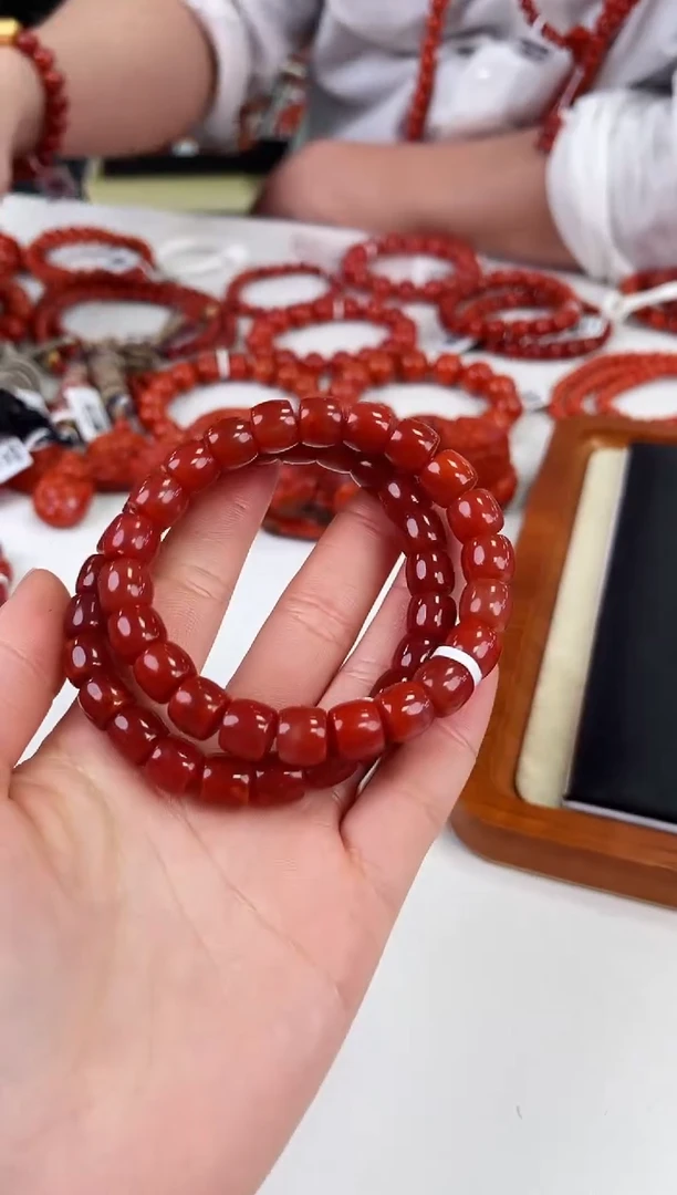 【闪购商品】南红玛瑙瓦西直切手串9+未镶嵌（多样式发其一）