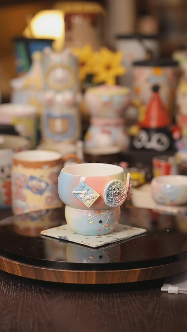 摆件景德镇釉下彩绘设计师款式陶瓷