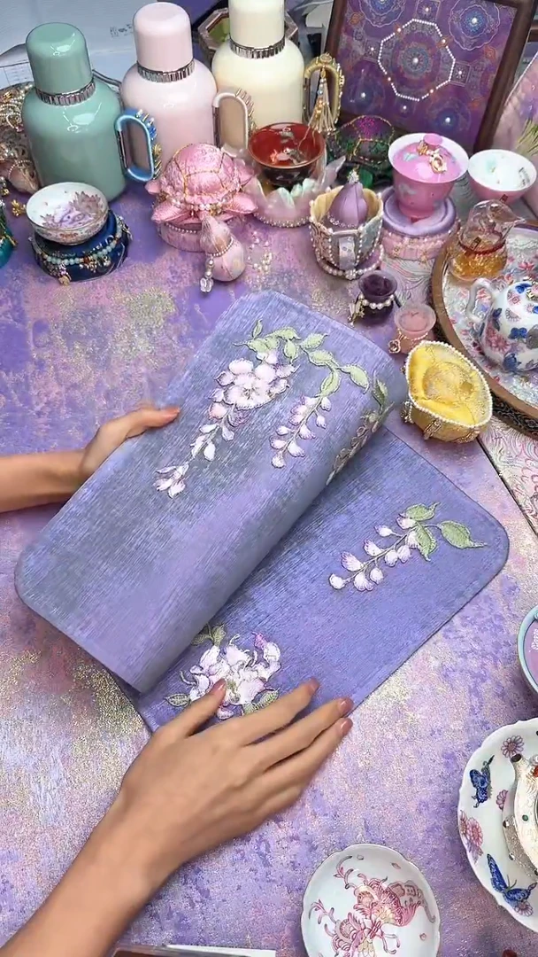 流光溢彩紫藤花茶席