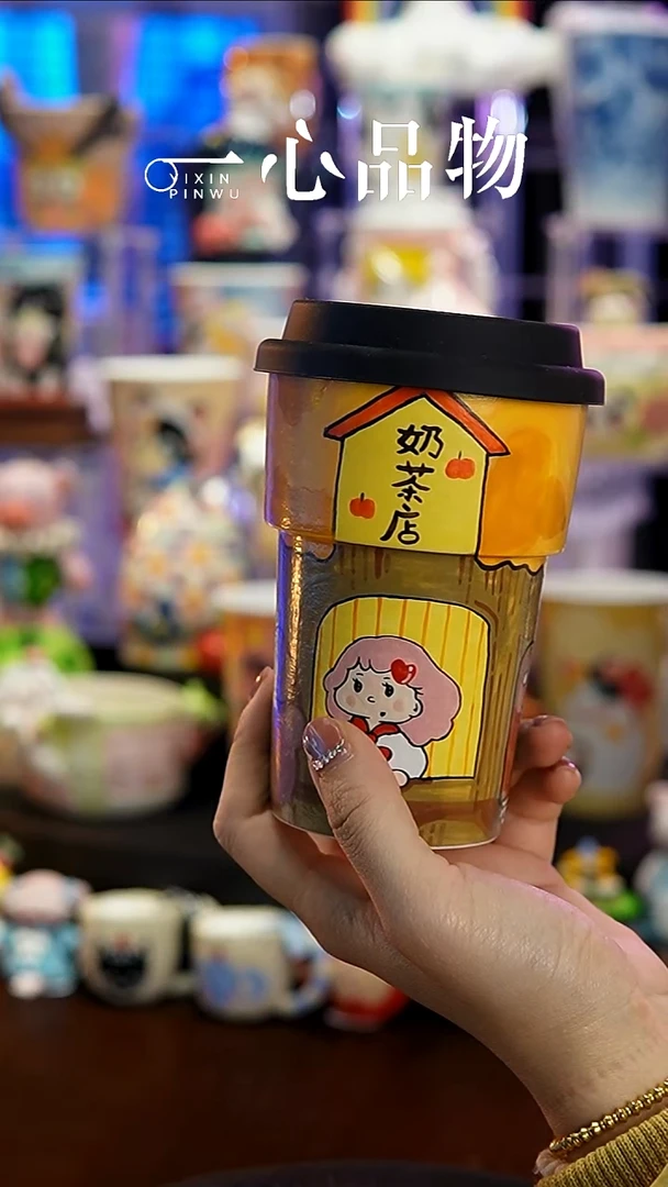 杯子瓷Y020景德镇手工手绘杯子摆件