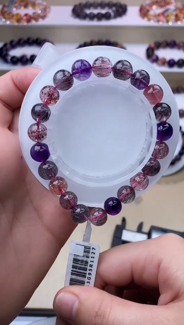 【闪购商品】水晶手链未镶嵌黑加仑超七9m+