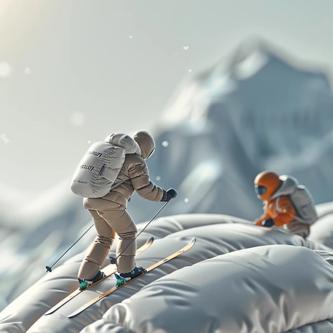 【羽绒系列】假两件立领拼接复古老钱90白鸭绒羽绒服PC-2559