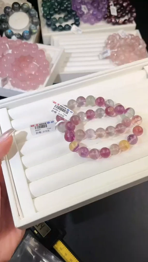 手链未镶嵌萤石多样性发一Q95彩萤石11mm