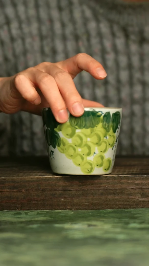 陶瓷青诗集手工手绘瓷器