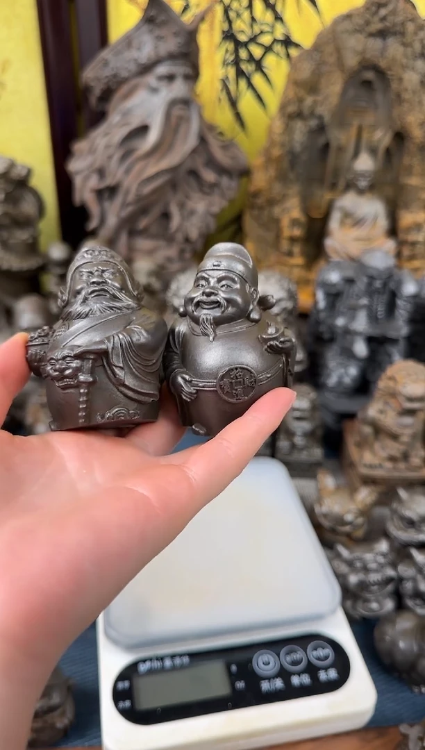 铁精致潮玩摆件文武财神