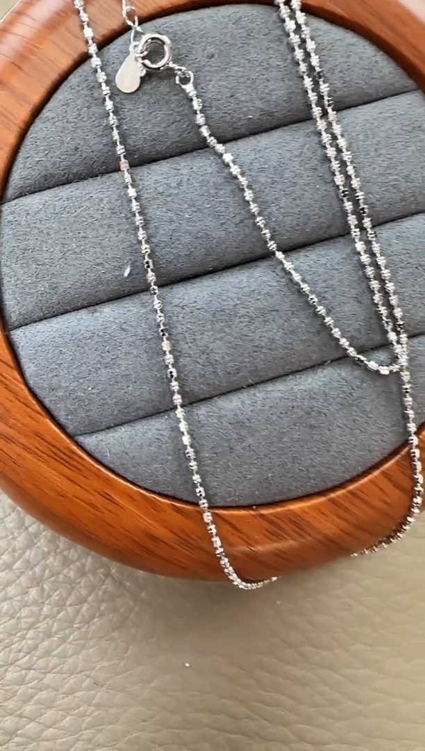 推荐款银色豆豆闪闪链子