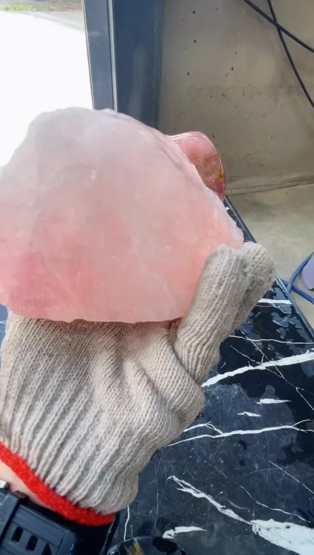 【闪购商品】水晶原石未镶嵌天然粉水晶原石摆件