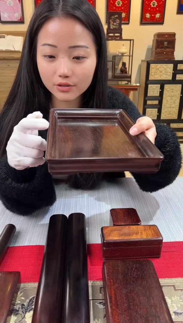 紫檀木类成套家具独板文盘  茶盘