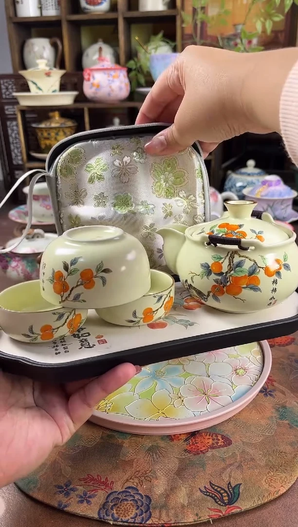 1壶3杯1个包包1个茶盘