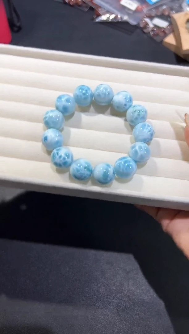 未镶嵌针钠钙石（海纹石）手串23d多样性发其一【1条】默认微瑕