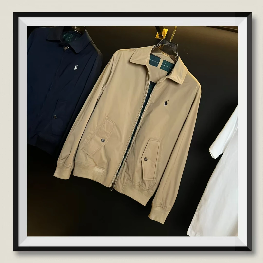 新款廓形工装夹克 方领外套哈灵顿卡其欧美街头风格工装6805