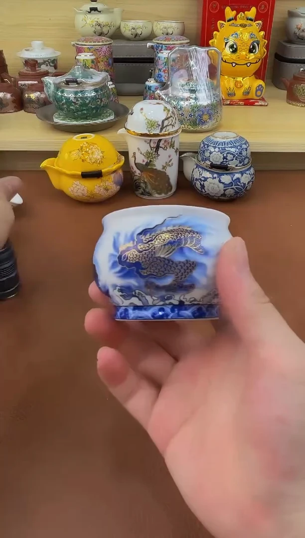 陶瓷茶具摆件旅行套组