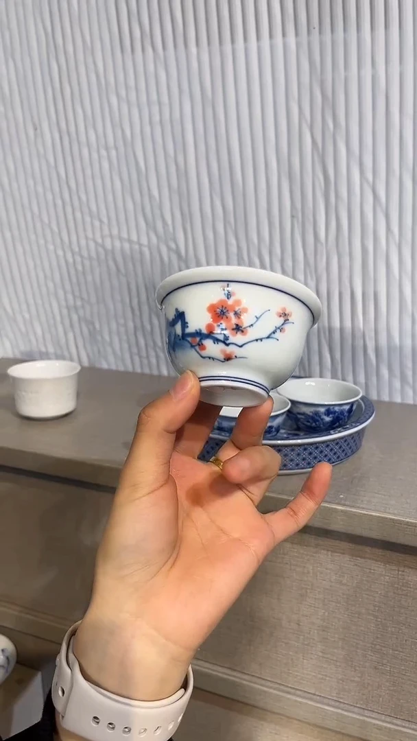 景德镇高温瓷梅花小压手2