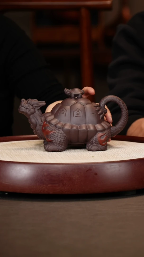 【闪购商品】紫砂茶壶紫泥龙龟壶360c+惊喜