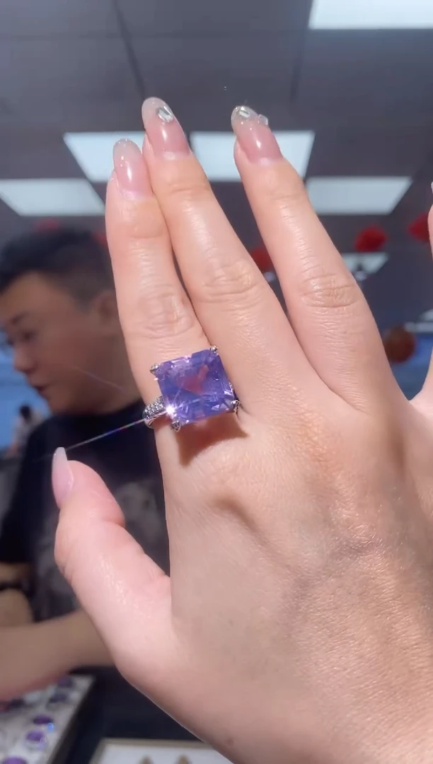 【闪购商品】水晶戒指银S925镶嵌JR4124-30