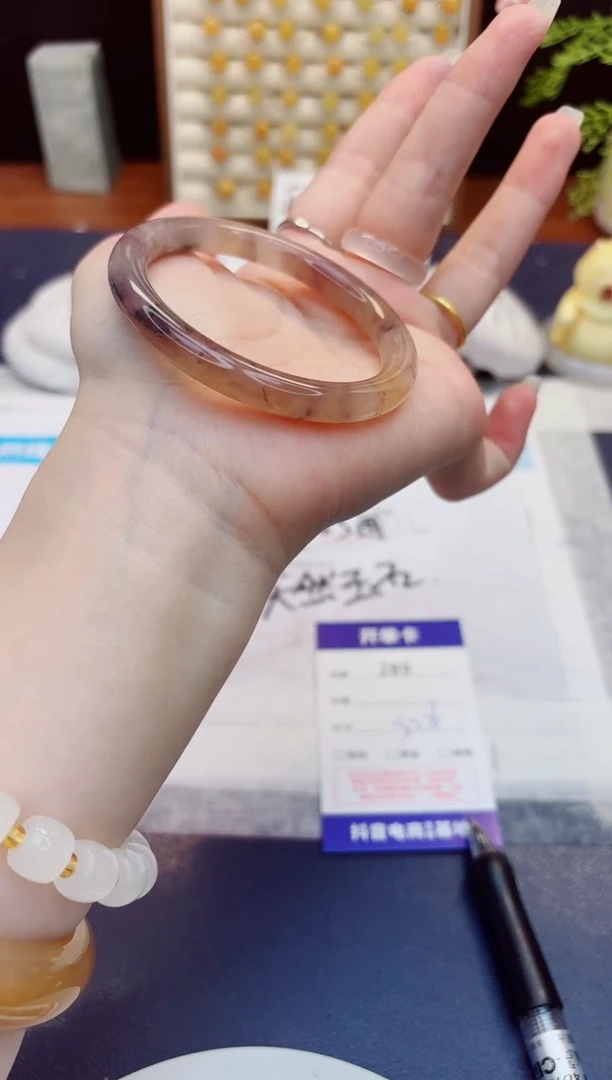 未镶嵌手镯石英质玉289-紫罗兰-圈口53