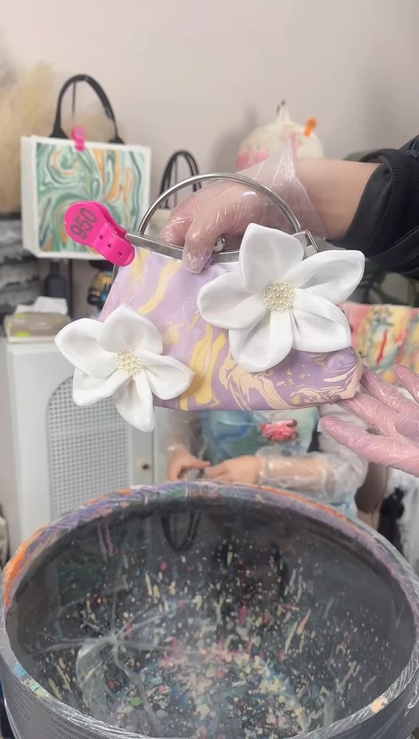 950丝绸淑女包小艺手作漆包