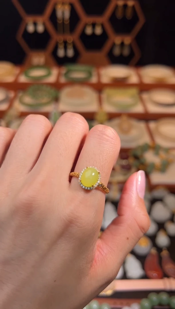 银S925镶嵌戒指和田玉福利