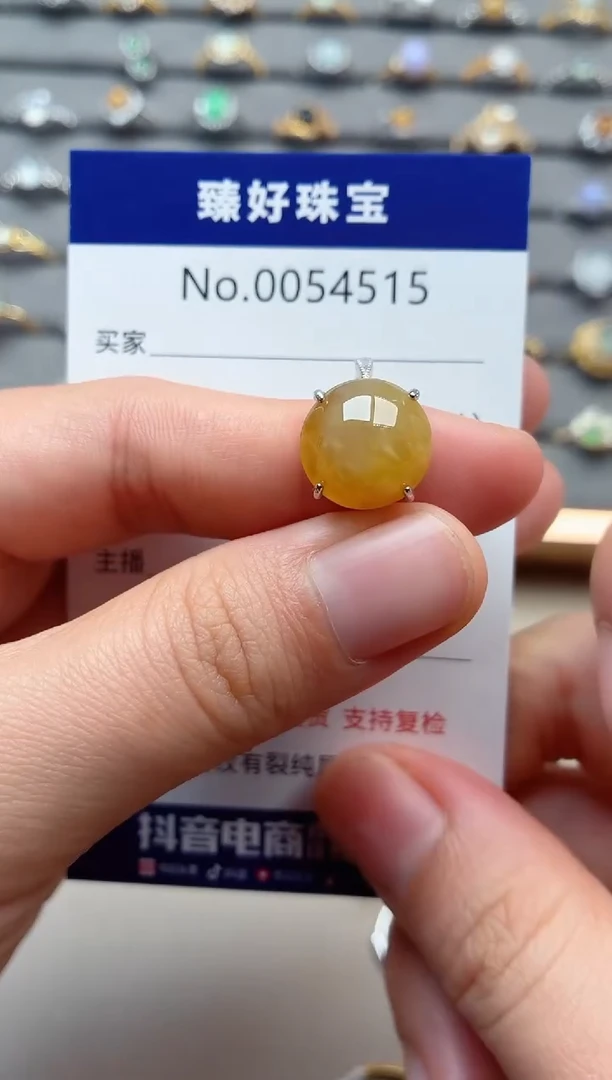 银S925镶嵌戒指翡翠1