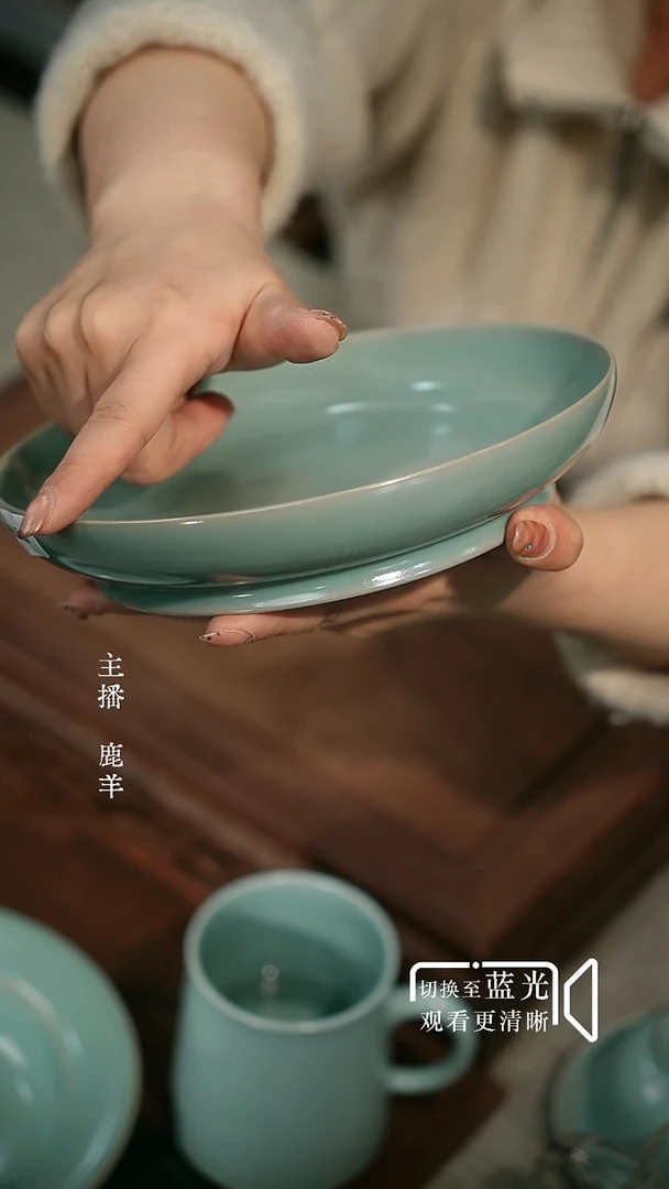 18公分卷足大圆洗-无底款-羊