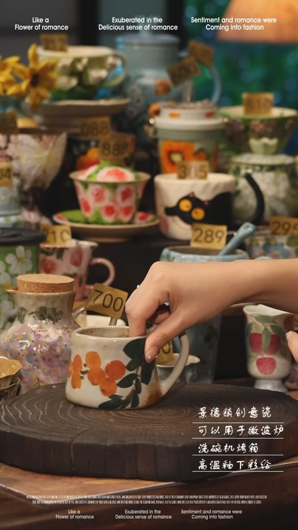 陶瓷景德镇高温釉下彩手工手绘款式