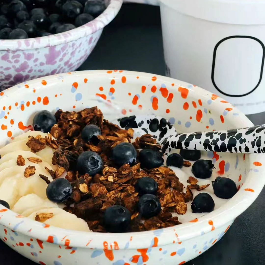 【大白精品搪瓷工厂】孤品  汤锅奶锅保鲜盒杯子