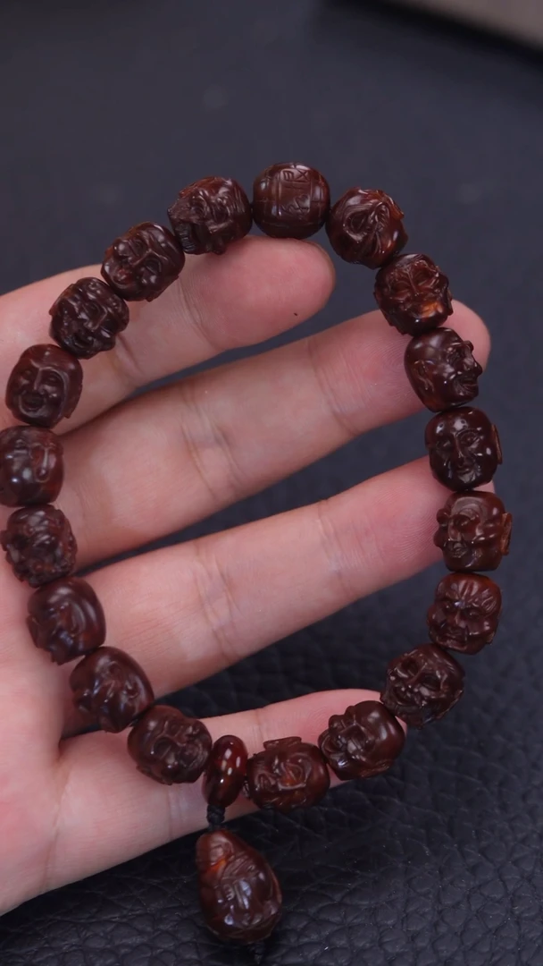 橄榄核手串/手链回血周泉根早期小籽殷派十八罗汉手串