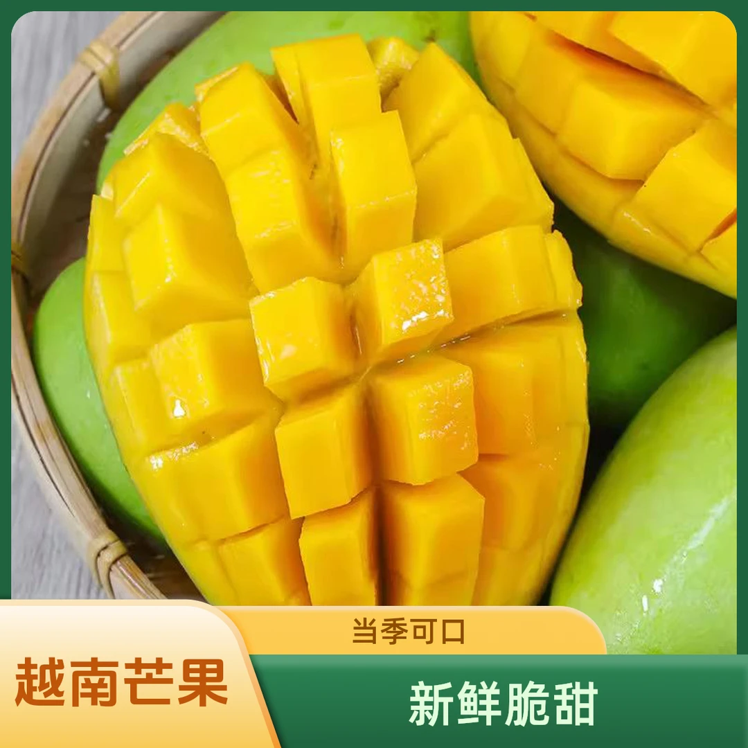越南玉芒生芒果甜脆青芒当季青皮芒果玉芒新鲜芒果辣椒芒果酸甜