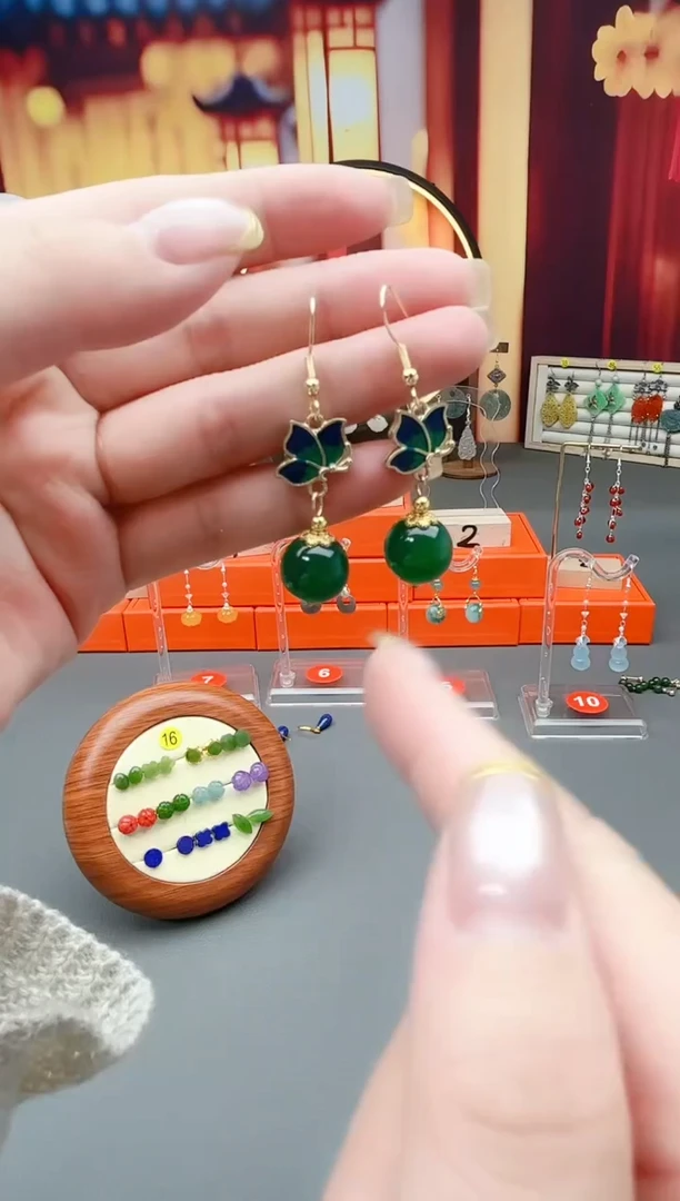 未镶嵌耳钉玛瑙/玉髓337