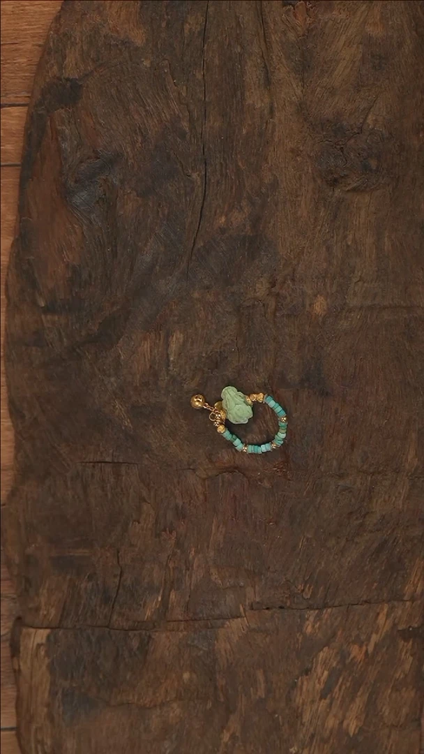 【闪购商品】绿松石戒指18K金镶嵌S3099-定制