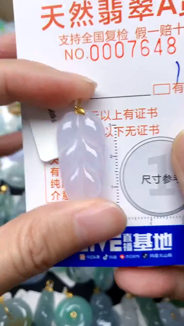 【闪购商品】翡翠颈饰18K金镶嵌128天然A货翡翠