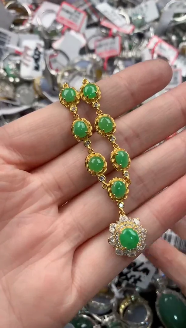 银S925镶嵌戒指翡翠444                   3