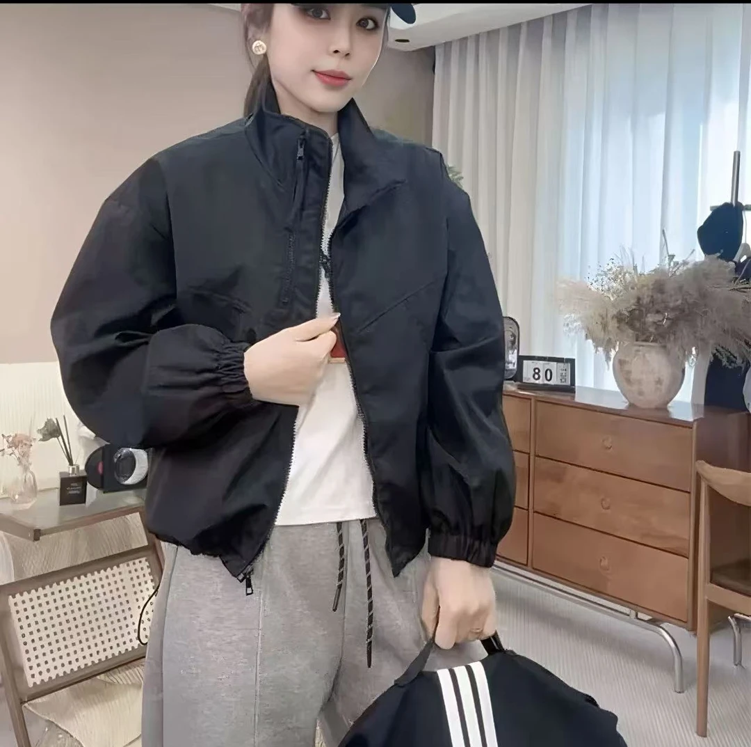 春秋立领春季秋季短款女短外套春款百搭休闲上衣韩版秋款外套女