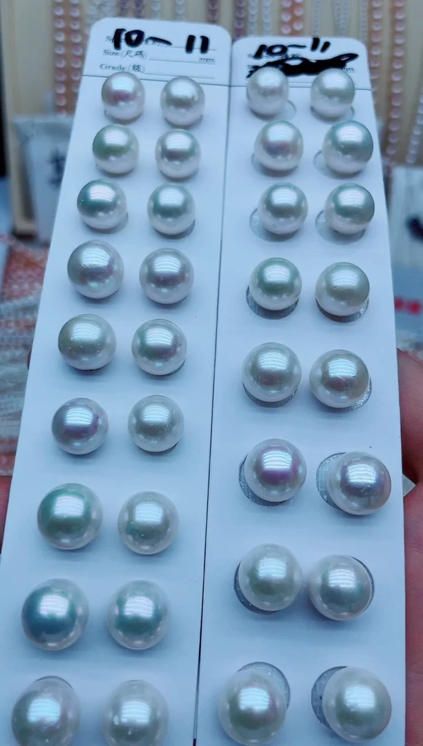 银S925镶嵌淡水珍珠耳饰耳钉多样性发其一