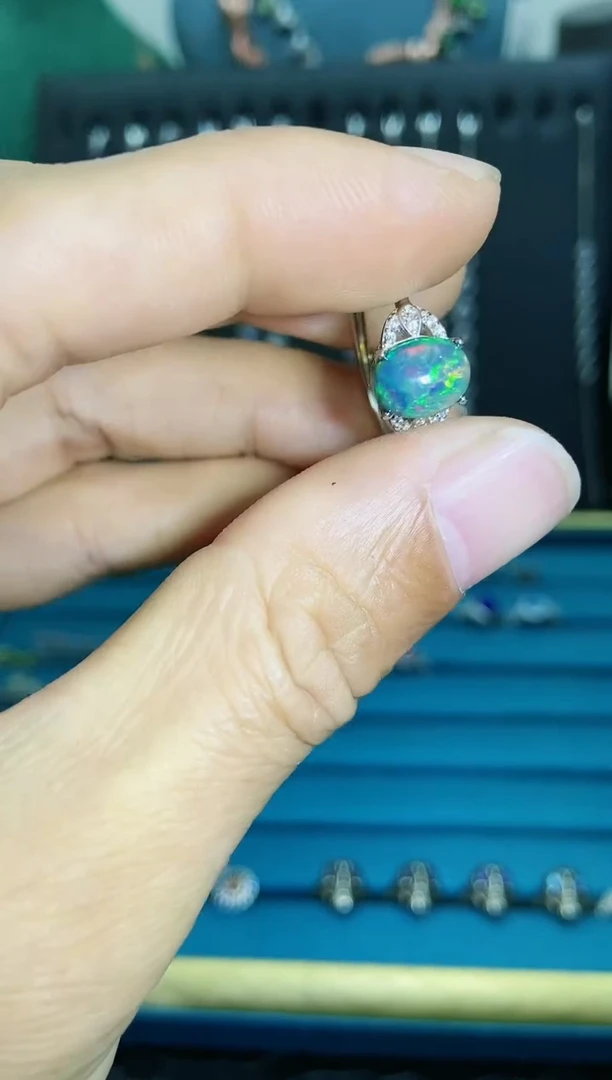 【闪购商品】欧泊戒指银S925镶嵌1121