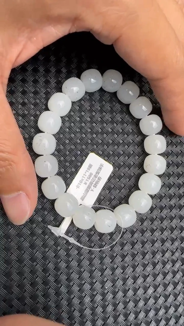 未镶嵌手串和田玉黑山料手串卡10x11