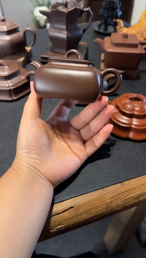 茶壶紫砂老****梯长四方 紫砂壶