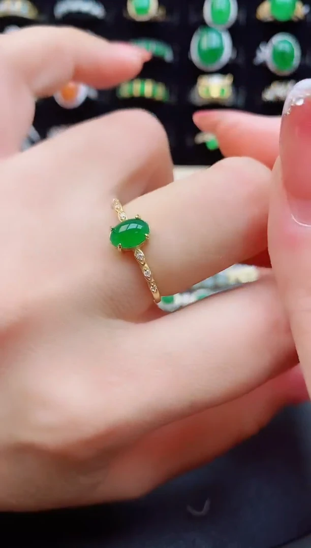 【闪购商品】翡翠戒指银S925镶嵌12121