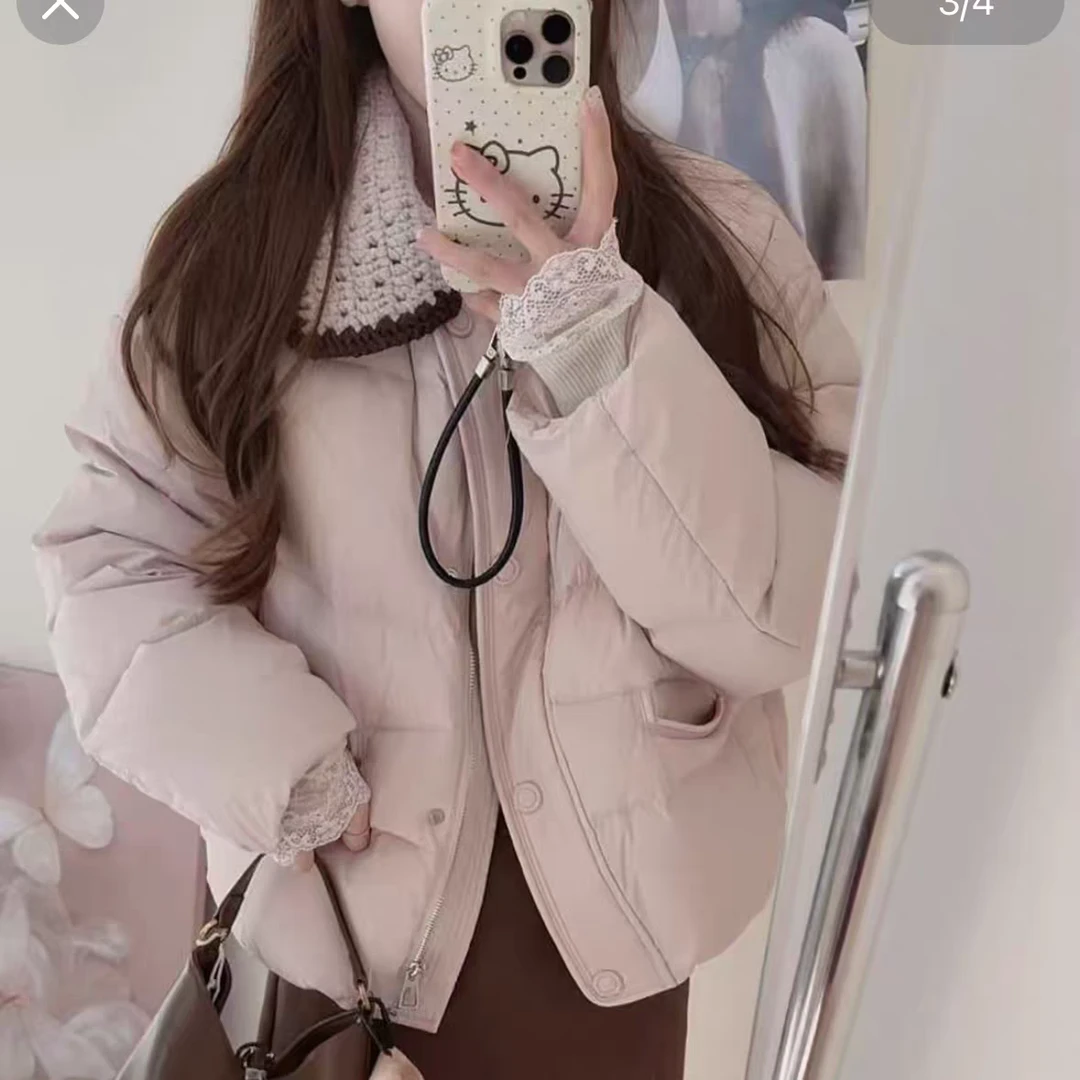 羽绒服白鸭绒新款2025年宽松韩版加厚时尚女装冬季减龄百搭外套女