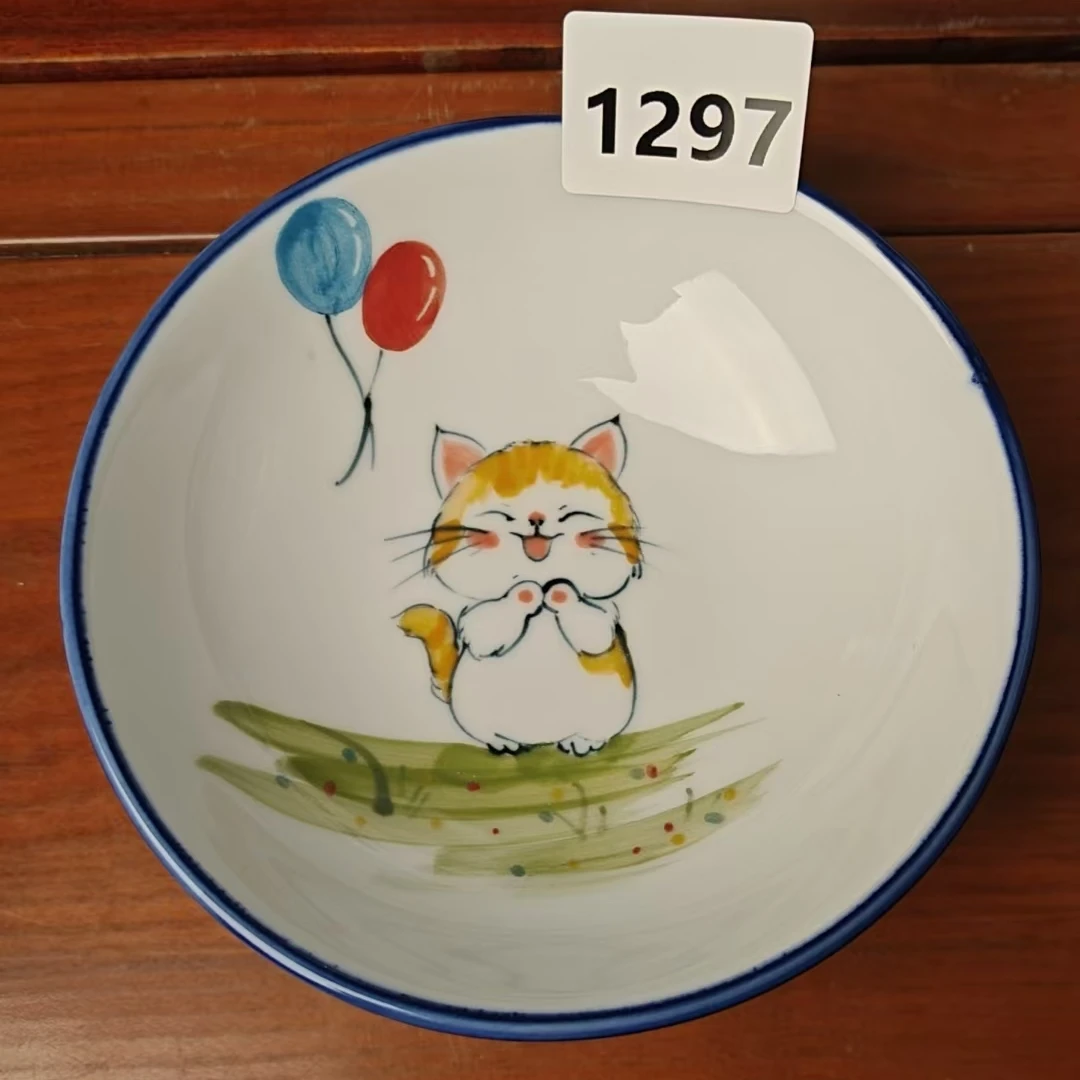 景德镇手绘釉中彩（食品级）小胖碗1297