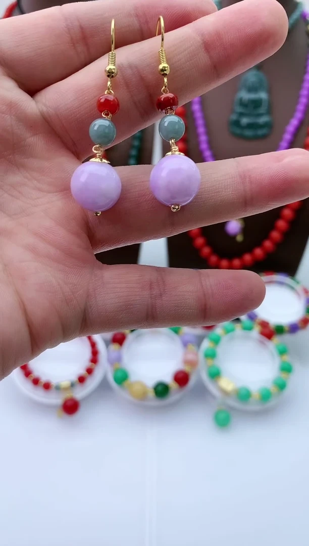 【闪购商品】翡翠耳饰14K金镶嵌R102耳坠