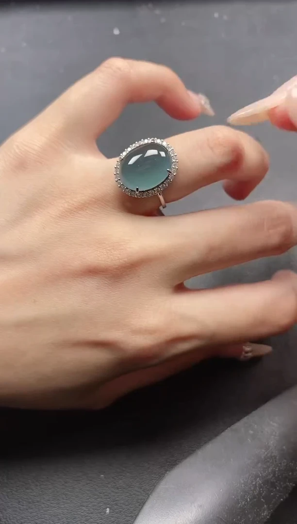 银S925镶嵌戒指翡翠51151