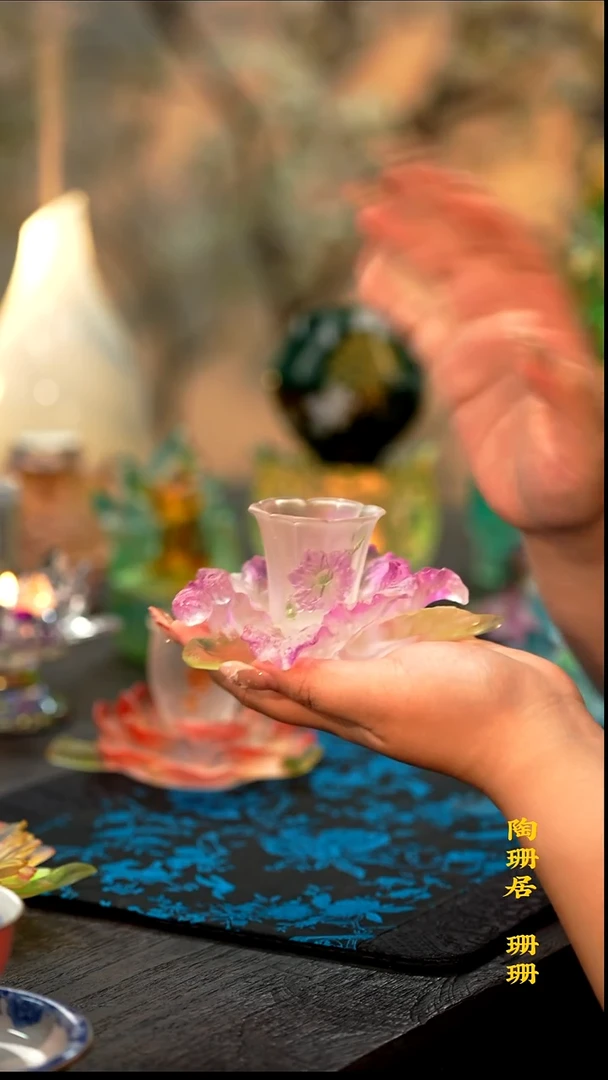 不****ღ十二花神八月紫薇杯垫套组