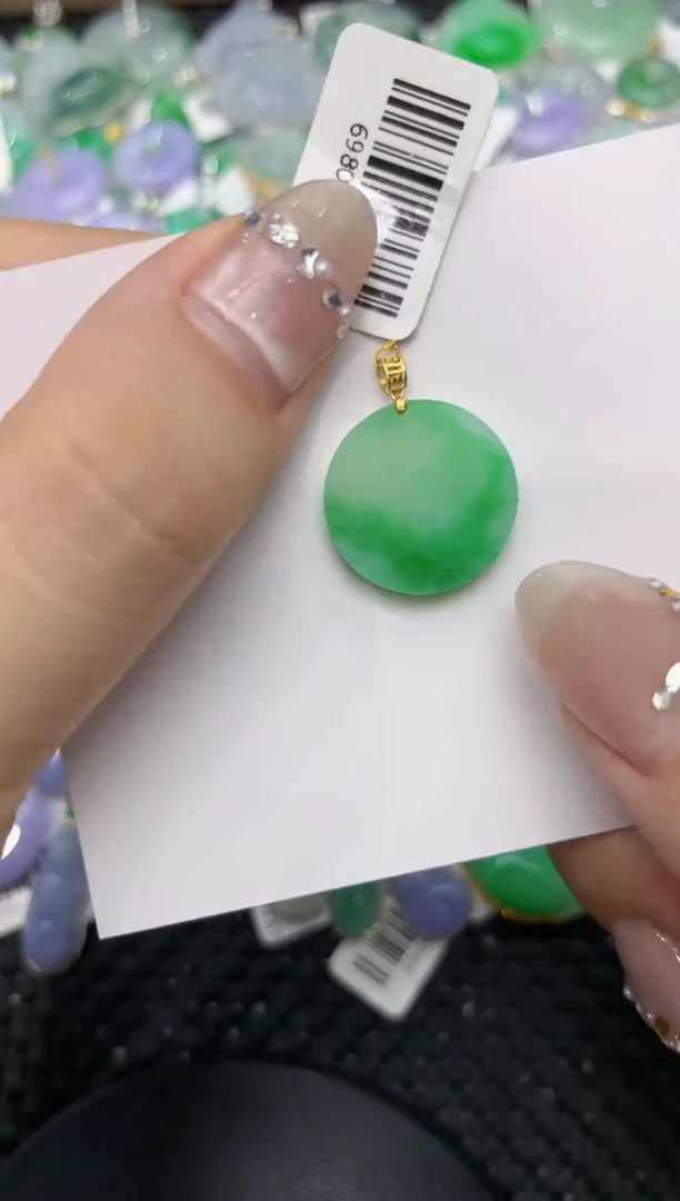 【闪购商品】翡翠颈饰18K金镶嵌222222222