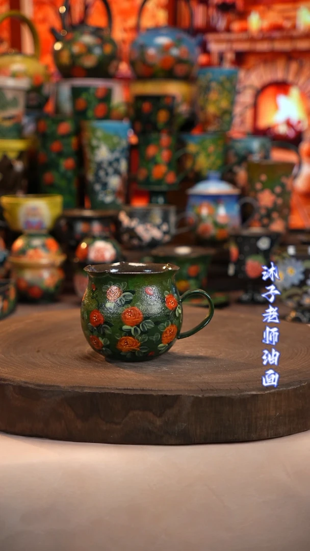 油画   釉下彩  杯子