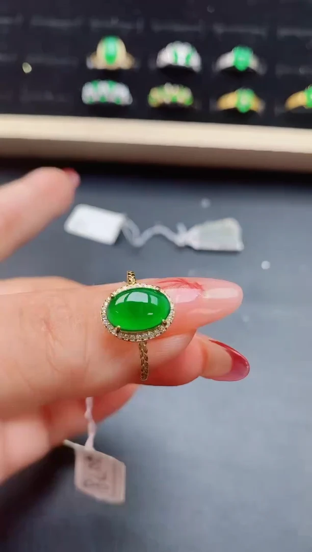 【闪购商品】翡翠戒指银S925镶嵌21321
